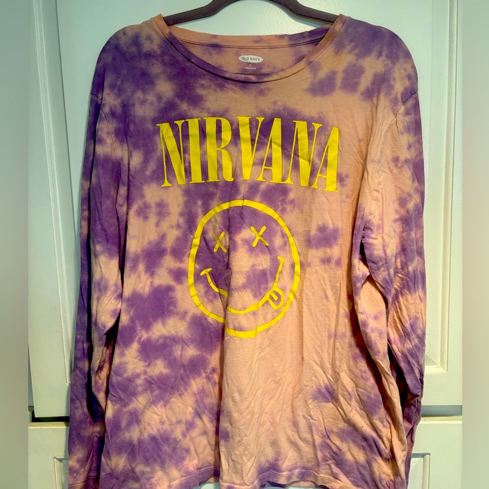 Old Navy Purple and Pink Tie-Dye Shirt